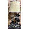 Image 1 : CAST ALUMINUM HORSE LAMP - 28IN TALL
