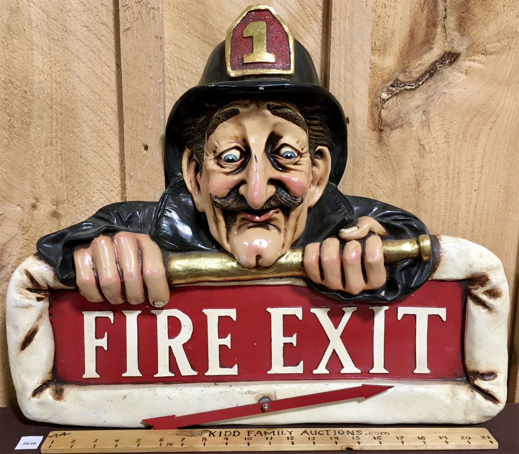 Firefighter Stop Sign THREE DIMENSIONAL FIREFIGHTER FIRE EXIT SIGN