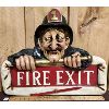 Image 1 : THREE DIMENSIONAL FIREFIGHTER FIRE EXIT SIGN