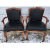 Image 1 : LOT OF 2 - LEATHER CHAIRS