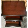 Image 2 : CHERRY? DOUBLE DRAWER SIDE TABLE - 16IN X 22IN X 30IN