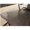 Image 2 : GREY 72"W X 30"D X 42.5"H 2 PEDESTAL BAR HEIGHT RESTAURANT TABLE