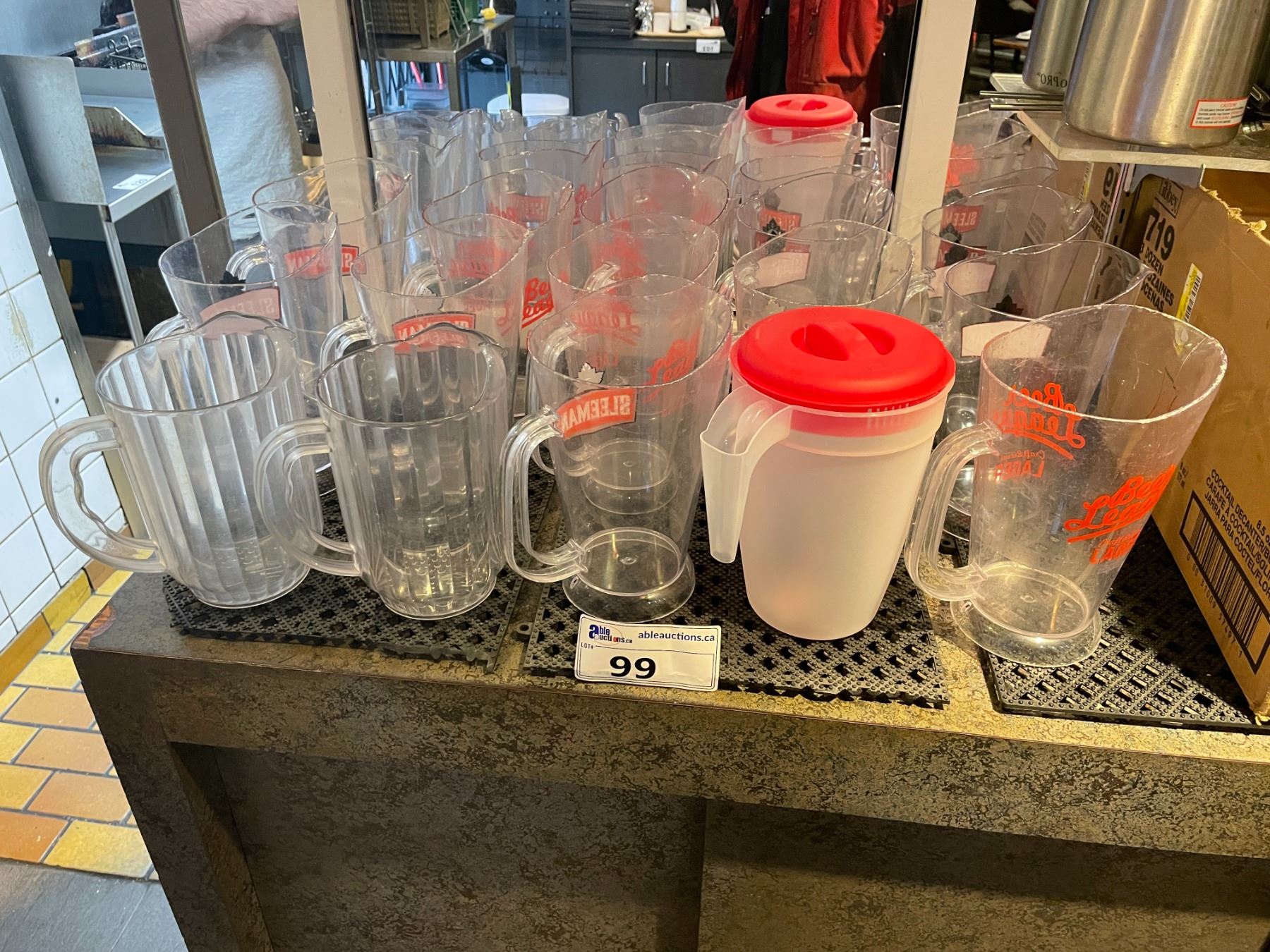 15 ASSORTED PLASTIC BAR PITCHERS
