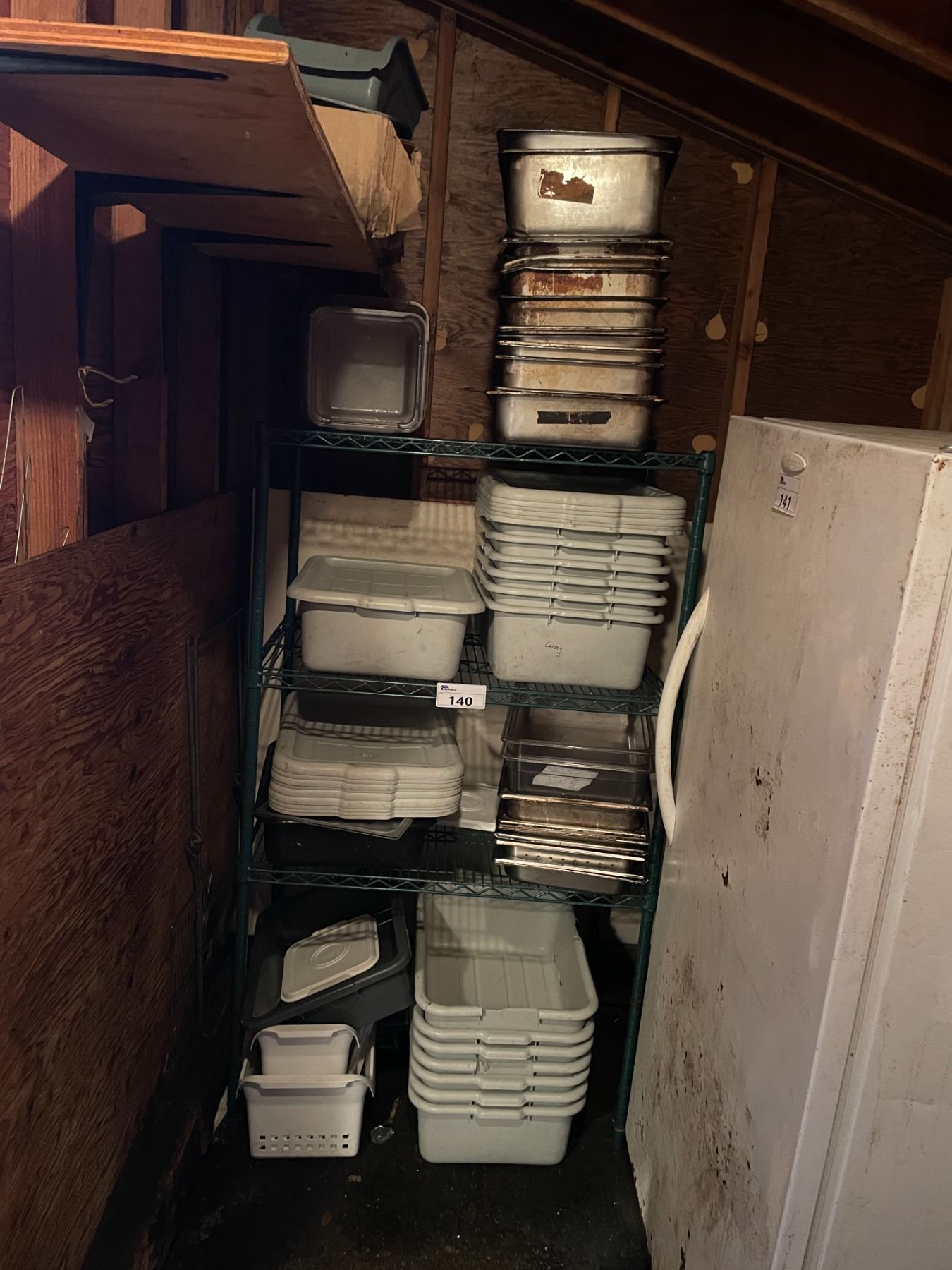 GREEN 3 TIER METRO RACK SYSTEM WITH ASSORTED STAINLESS STEEL INSERTS ...