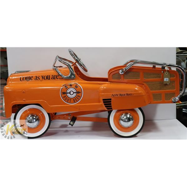 COLLECTIBLE A&W CHILDREN'S METAL PEDAL CAR