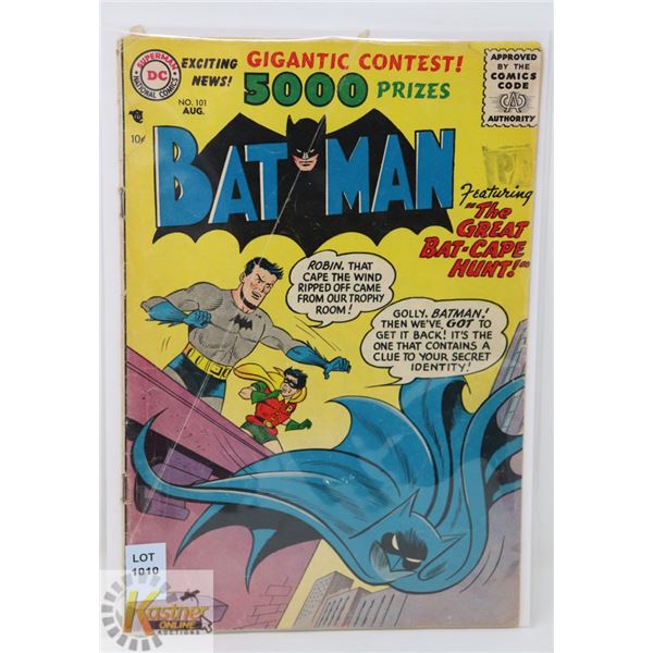 1956 DC COMICS 10 CENT ISSUE NO. 101 AUG BATMAN