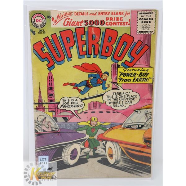 1956 DC COMICS 10 CENT ISSUE NO. 52 OCT  SUPERBOY