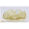 Image 1 : 1950'S- 60'S FEDERAL GLASS AMBER RUFFLED SQUARE