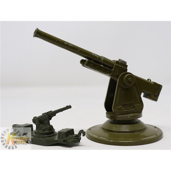 VINTAGE PRESSED STEEL KIDS MILITARY ARTILLERY TOYS