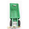 Image 3 : VINTAGE TIN GREEN BELLY DUMP TRAILER TOY