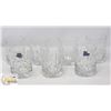 Image 1 : 7PC CROSS & OLIVE CUT LEAD CRYSTAL WHISKEY