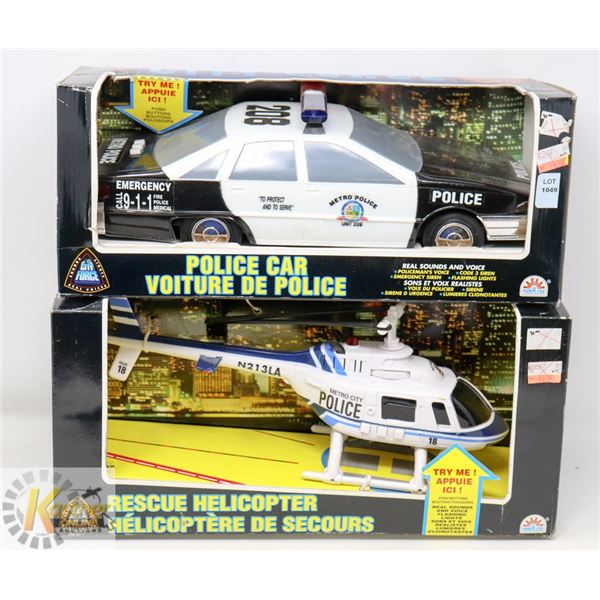 LOT OF 2 CITY FORCE TOYS; POLICE CAR & RESCUE