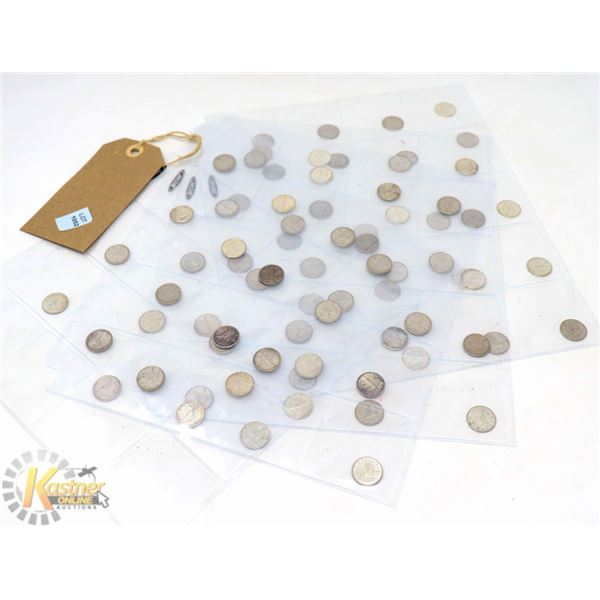 LOT OF 4- 20 SLOT SHEETS OF ASSORTED SILVER