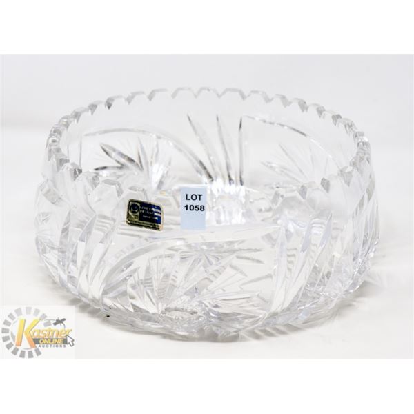 8" VINTAGE GERMAN MADE LEAD CRYSTAL GLASS