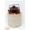 Image 1 : STONEWARE PICKLE CROCK *LATCH BROKEN*