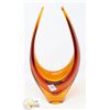 Image 1 : CHALET STYLE AMBER GLASS BLOWN  ART