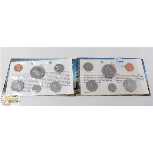 1973 & 1975 RCM STANDARD ISSUE 6 COIN UNCIRCULATED