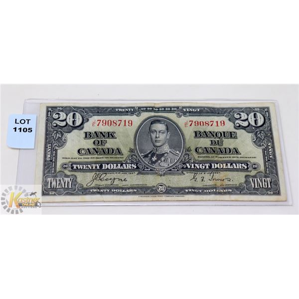 1937 CANADIAN $20 BILL