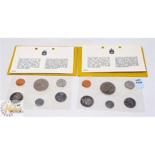 LOT OF 2- 1968 RCM STANDARD ISSUE 6 COIN