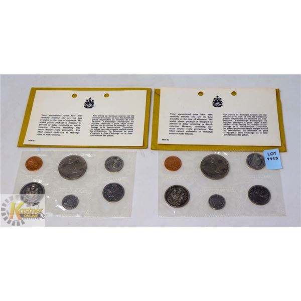 LOT OF 2- 1968 RCM STANDARD ISSUE 6 COIN