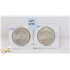 Image 1 : LOT OF 2- 1966 CANADA SILVER ONE DOLLAR COINS