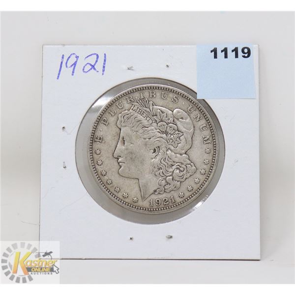 1921 USA MORGAN SILVER ONE DOLLAR COIN