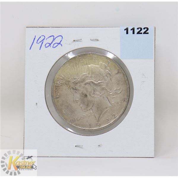 1922 USA SILVER PEACE DOLLAR COIN