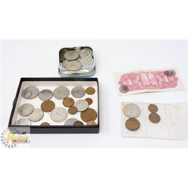 SMALL LOT OF VARIOUS WORLD CURRENCY