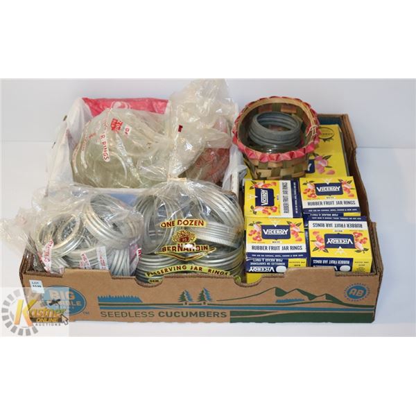 FLAT OF ESTATE/ NEW CANNING SUPPLIES- SEALS, LIDS,