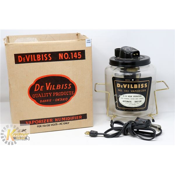 ANTIQUE DEVIL-BISS NO.145 GLASS VAPORIZER/