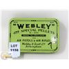 Image 1 : VINTAGE WEBLEY .177 SPECIAL PELLETS TIN W/ BB'S &