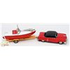 Image 1 : VINTAGE RARE JAPANESE RED TIN FRICTION CAR WITH