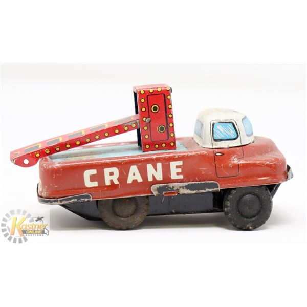 VINTAGE TIN LITHOGRAPHED CRANE TOY- MADE IN JAPAN