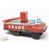 Image 2 : VINTAGE TIN LITHOGRAPHED CRANE TOY- MADE IN JAPAN
