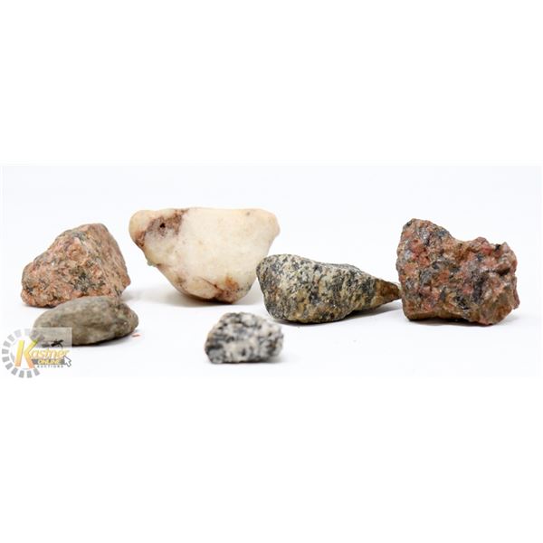BAG OF ASSORTED ROCKS & STONES