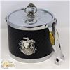 Image 1 : SILVER & BLACK MCM ICE BUCKET W/ TONGS