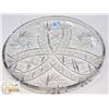 Image 1 : 11.5" HAND CUT LEAD PINWHEEL CRYSTAL ROUND PLATTER