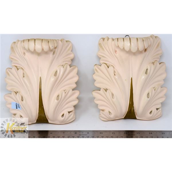 PAIR OF MID CENTURY MODERN CERAMIC WALL HANGING