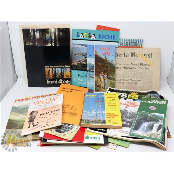LARGE LOT OF ALBERTA BROCHURES, MAPS & LOCAL