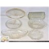 Image 1 : 6 VARIOUS GLASS CLASSIC SERVING DISHES