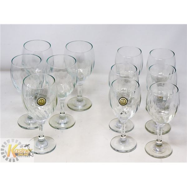 BOX OF 11 MADE IN TURKIYE CRYSTAL CLEAR WINE