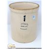 Image 1 : 1 GALLON MED ALTA POTTERIES CROCK- REDCLIFF ALTA