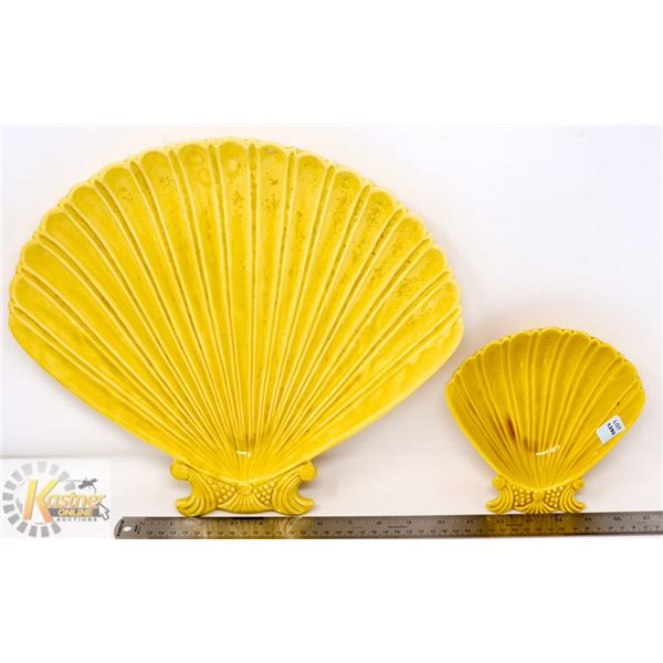 CALIFORNIA USA POTTERY AM-10 & 11 MUSTARD YELLOW