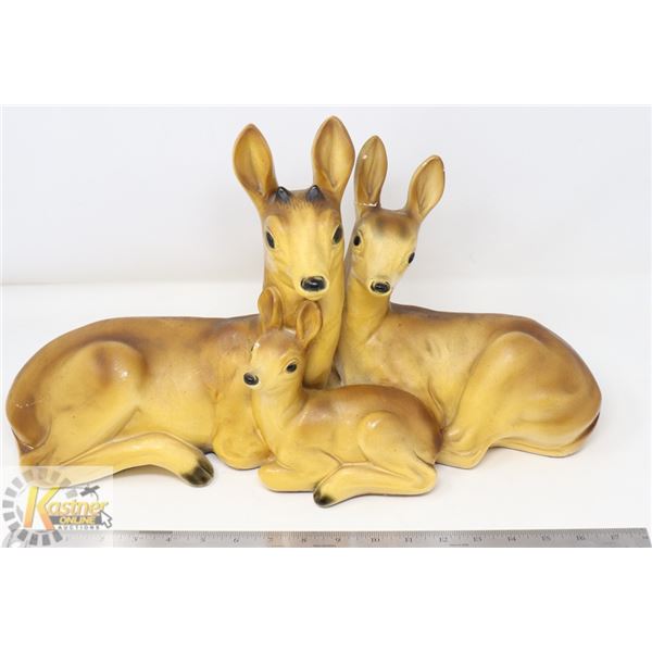 MARBOLEX BY DANESI VINTAGE CERAMIC DEER & FAWN