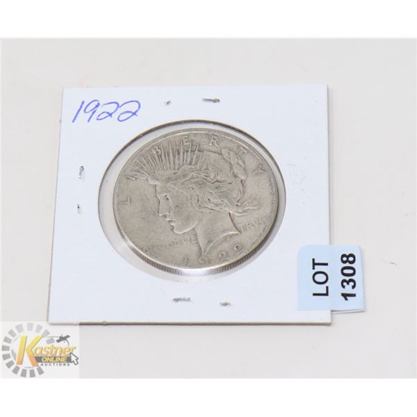 1922 USA SILVER PEACE DOLLAR