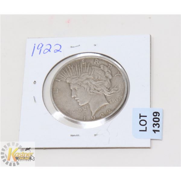 1922 USA SILVER PEACE DOLLAR
