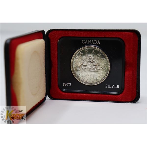 1972 CANADA VOYAGEUR SILVER ONE DOLLAR