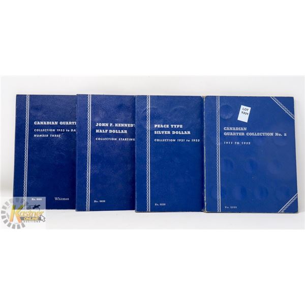 LOT OF 4 EMPTY COIN BOOKS