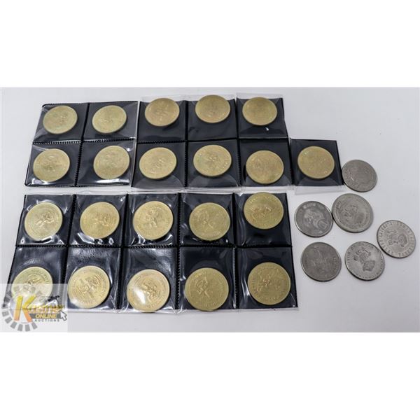 LOT OF 25- EDMONTON KLONDIKE DOLLAR TOKENS