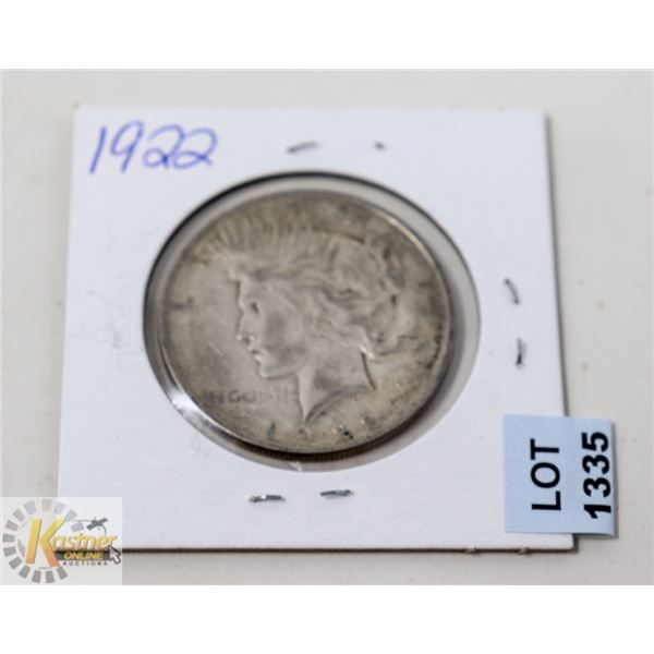 1922 USA SILVER PEACE DOLLAR